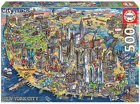 Puzzle 500 piese - Puzzle 500 piese New York City Map 18453