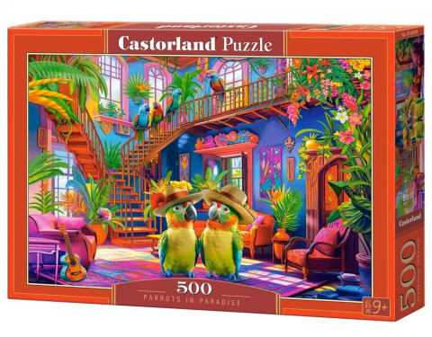 Puzzle 500 piese - Puzzle 500 piese Parrots in Paradise 053995 Castorland