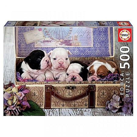 Puzzle 500 piese - Puzzle 500 piese Puppies Educa 19007
