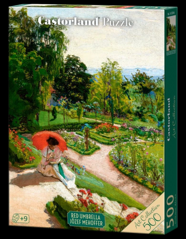 Puzzle - Puzzle 500 piese Red Umbrella, Józef Mehoffer Art Collection 54046 Castorland