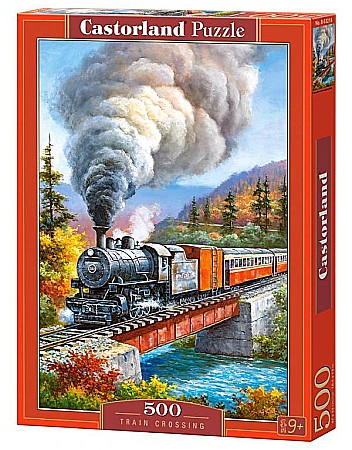 Puzzle 500 piese - Puzzle 500 piese Train Crossing 53216
