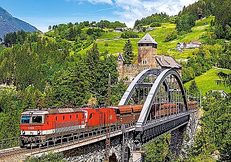 Puzzle 500 piese Tren pe Pod 52462 [1]
