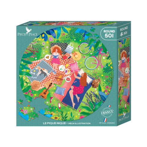 Puzzle - Puzzle 501 piese Pieces & Peace Round Le Pique Nique