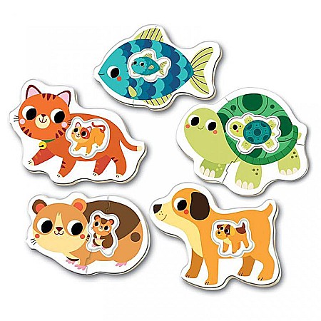 Puzzle 5x 2-4 piese Baby Pets 17573 [1]