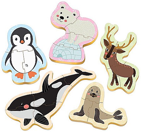 Puzzle 5x 2-5 piese Polar Animals 18588 [1]