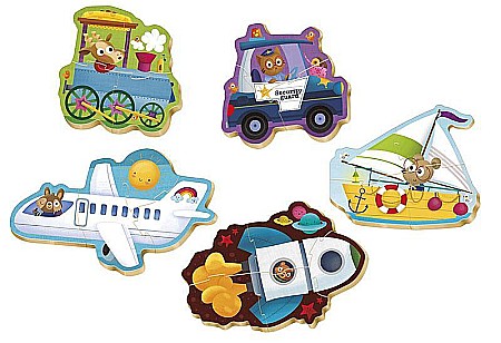 Puzzle 5x 2-5 piese Vehicles II 18059 [1]