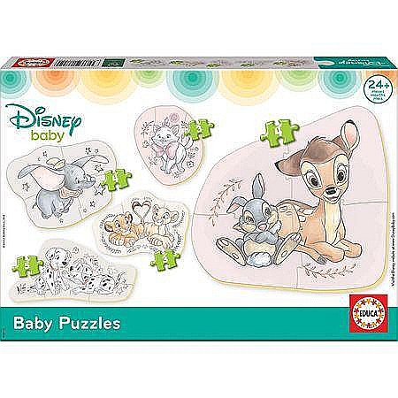 Puzzle - Puzzle 5x 3-5 piese Baby Disney Animals 18591