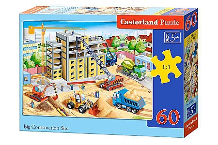 Puzzle 60 piese - Puzzle 60 piese Big Construction Site - Castorland 66223
