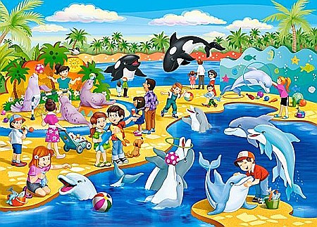 Puzzle 60 piese Delfinariu 066148 [1]