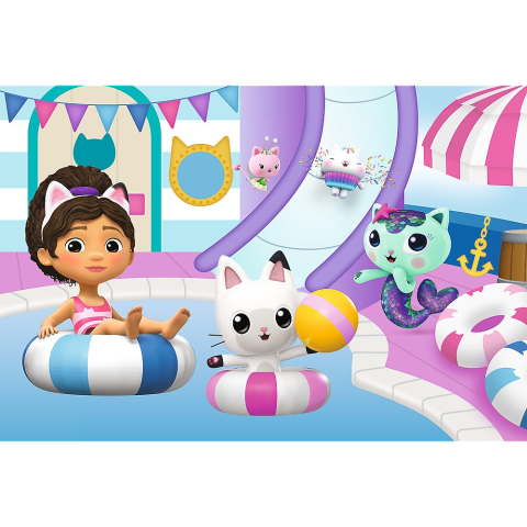 Puzzle 60 Piese Gabby's Dollhouse Gabby la Piscina [1]