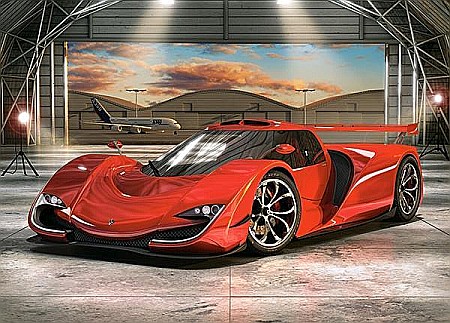Puzzle 60 piese Masina Concept in Hangar 66162 [1]