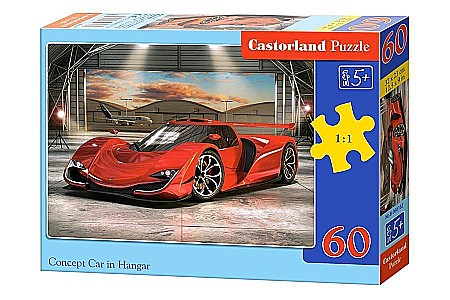 Puzzle - Puzzle 60 piese Masina Concept in Hangar 66162