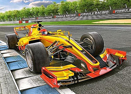 Puzzle 60 piese Masina de Curse in Circuit 66179 [1]