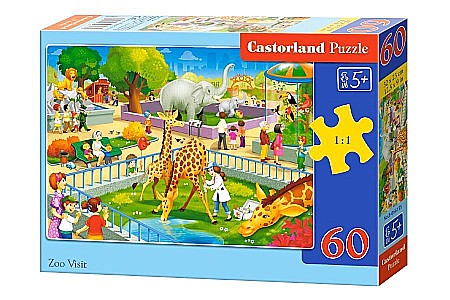 Puzzle - Puzzle 60 piese Vizita la Zoo 066155