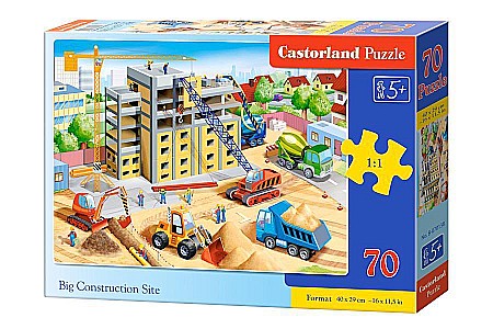 Puzzle 70 piese - Puzzle 70 piese Big Construction Site Castorland 70138