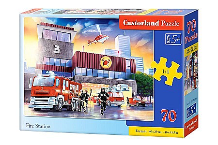 Puzzle - Puzzle 70 piese Fire Station Castorland 70121