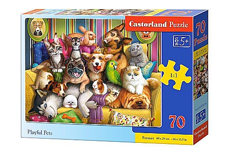 Puzzle - Puzzle 70 piese Playful Pets Castorland 70176