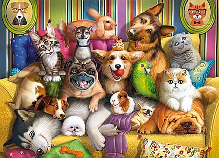 Puzzle 70 piese Playful Pets Castorland 70176 [1]