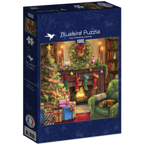 Puzzle - Puzzle Bluebird Cozy Christmas Evening – 1000 piese