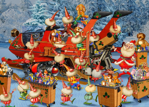 Puzzle Bluebird Ready for Christmas Delivery Season – 12 piese (Kids) [1]