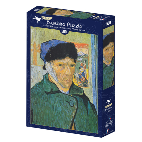 Puzzle - Puzzle Bluebird Vincent Van Gogh – Autoportrait a l'Oreille Bandee 500 piese