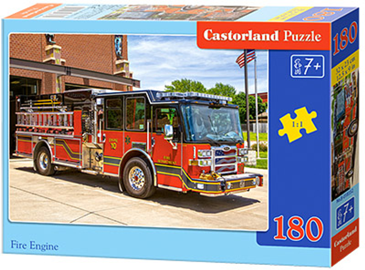 Puzzle 180 piese - Puzzle Castorland - Masina de Pompieri - 180 piese