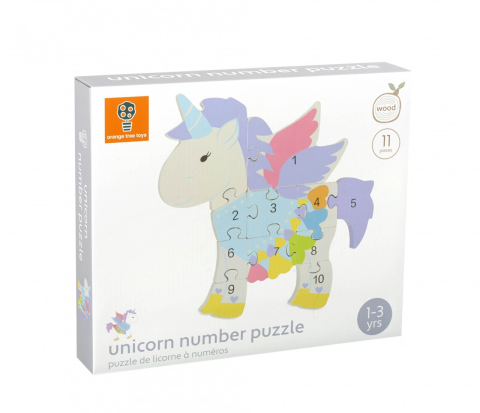 Puzzle din lemn unicorn, Orange Tree Toys [3]