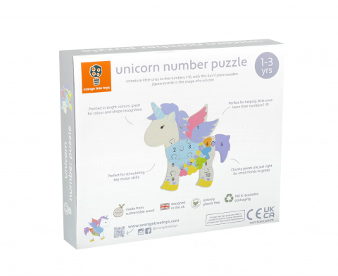 Puzzle din lemn unicorn, Orange Tree Toys [2]