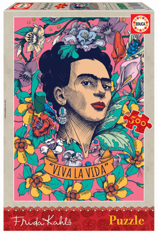 Puzzle - Puzzle Educa Frida Kahlo Viva la Vida 500 piese
