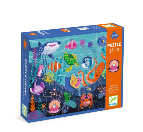 Jocuri - Puzzle gigant Aventuri in mare, Djeco