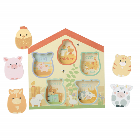 Puzzle lemn animale de ferma, Orange Tree Toys [1]