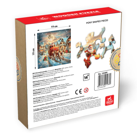 Puzzle lemn D-Toys – Sania lui Mos Craciun (50 piese, High Difficulty) [1]