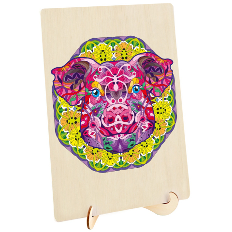 Puzzle lemn Porc [3]