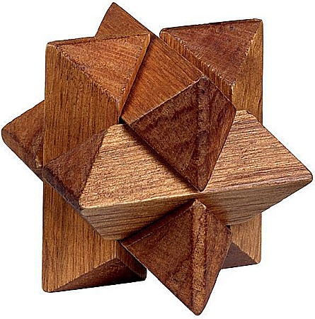 Puzzle-uri logice - Puzzle logic din lemn Be Clever Stea
