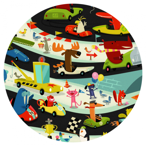 Puzzle observatie Raliul masinilor, Djeco [2]