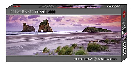 Puzzle 1000 piese panorama - Puzzle panoramic 1000 piese Wharariki Beach Heye 29816