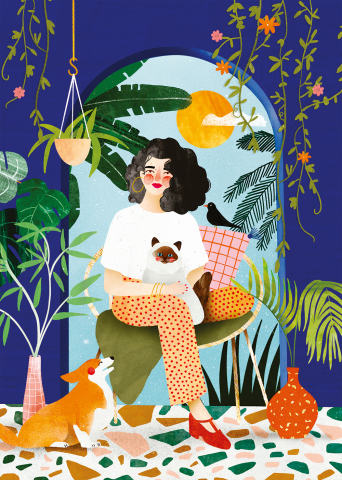 Puzzle 1000 piese - Puzzle Pieces & Peace – Blue Garden – 1000 piese