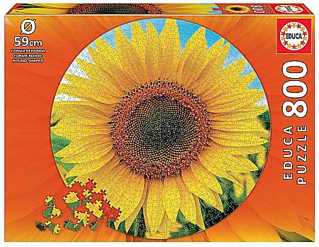 Puzzle - Puzzle rotund 800 piese Girasol Round Puzzle 19034 EDUCA