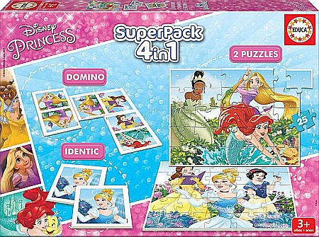 Puzzle 4 in 1 - Puzzle Superpack Disney Princess 17198