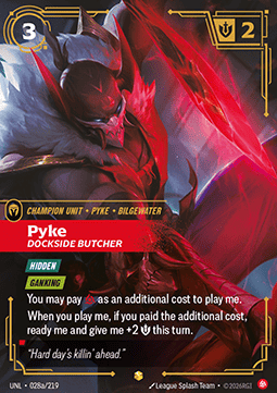 Singles Trading Card Games - Pyke, Dockside Butcher (V.2 - Showcase) Unleashed - Singles 028a