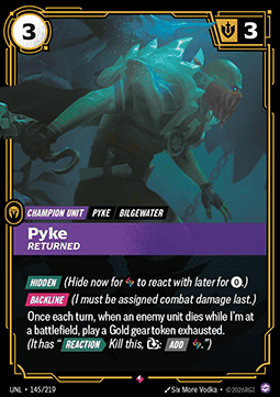 Singles Trading Card Games - Pyke, Returned (V.1 - Rare) Unleashed - Singles 145