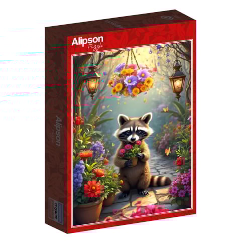 Puzzle 500 piese - Raccoon’s Secret Garden – Puzzle 500 piese