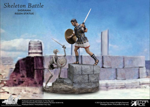 PRECOMENZI - Ray Harryhausen Diorama 1/8 Skeleton Battle Scene 30 cm