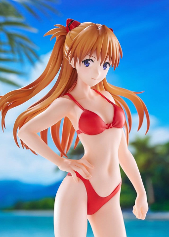 Collectibles - Rebuild of Evangelion Pop Up Parade Beach Queens Asuka Shikinami Langley (Bikini Style) L Size 23 cm