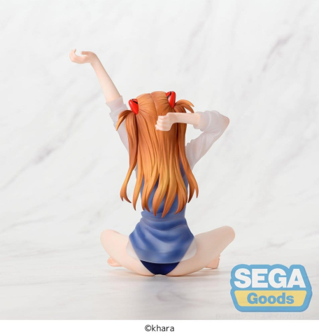 PRECOMENZI - Rebuild of Evangelion Yumemirize PVC Figure Asuka Shikinami Langley School Swimsuit Ver. 16 cm
