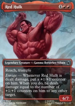 Singles Trading Card Games - Red Hulk 329 FOILED