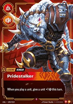 Singles Trading Card Games - Rengar, Pridestalker (V.1 - Rare) Unleashed - Singles 183