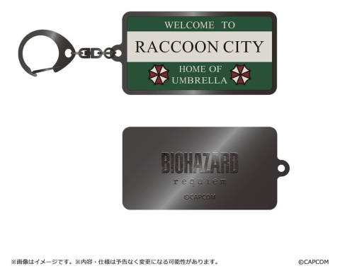 Fashion & Accessories - Resident Evil Requiem Metal-Keychain Raccoon City Welcome Sign