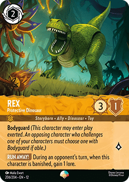 Singles Trading Card Games - Rex - Protective Dinosaur (V.2) Wilds Unknown 206