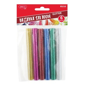 Rechizite, Creativitate, Hobby - REZERVA SILICON 11MM SET 6 GLITTER RS210 DACO